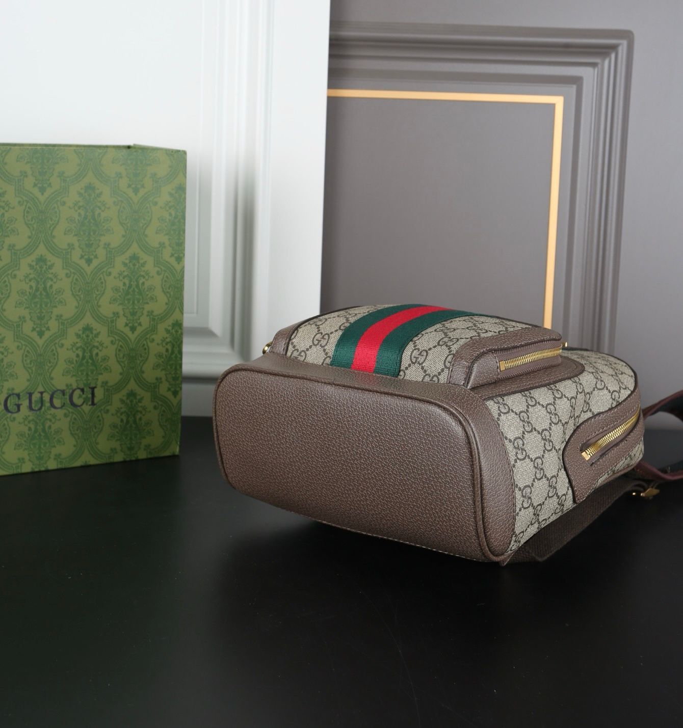 Gucci Ophidia Small Backpack (Beige/Ebony GG Supreme)