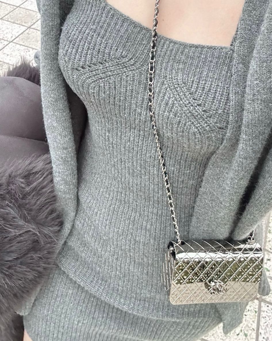 Chanel Limited Edition Quilted Plexiglass Flap Bag (Silver)