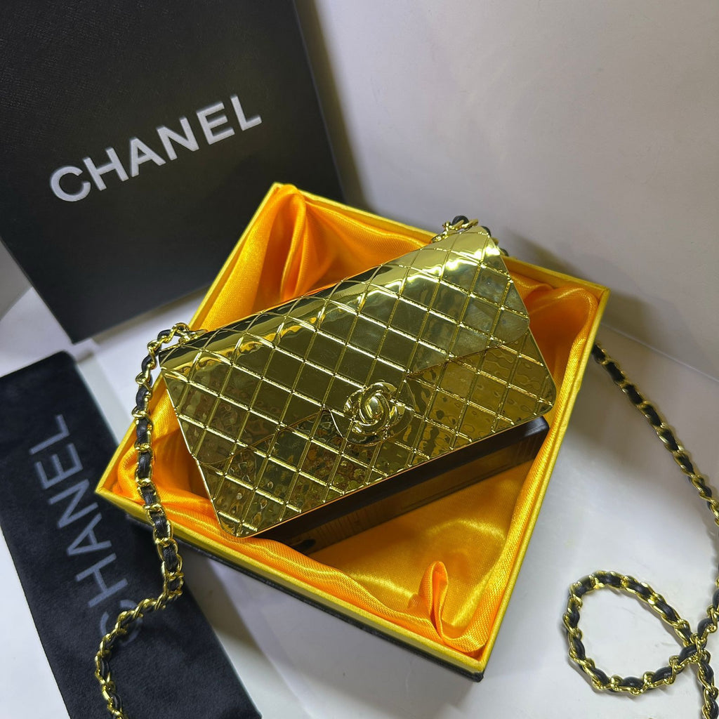 Chanel Limited Edition Quilted Plexiglass Flap Bag (Gold)