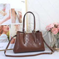 Gucci Signature Leather Tote (Chocolate Brown)