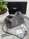 Saint Laurent June Box Bag in Quilted Lambskin (Grey)
