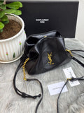 Saint Laurent June Box Bag in Quilted Lambskin (Black)