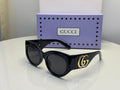 Gucci GG Cat-Eye Sunglasses with Gold-Tone Logo