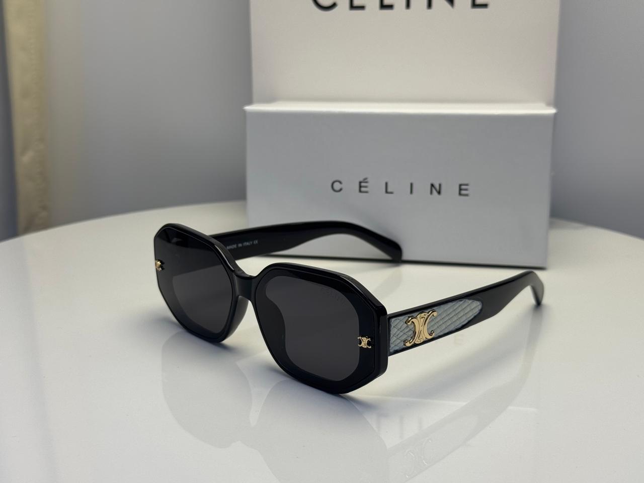 Celine Triomphe Oversized Sunglasses in Black