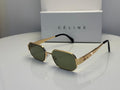 Celine Triomphe Metal 01 Sunglasses in Gold/Green