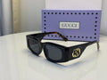 Gucci Interlocking G Rectangular Sunglasses with Tortoiseshell Temples