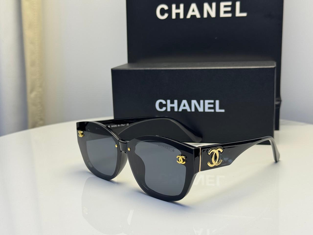 Chanel Gold CC Charm Square Sunglasses