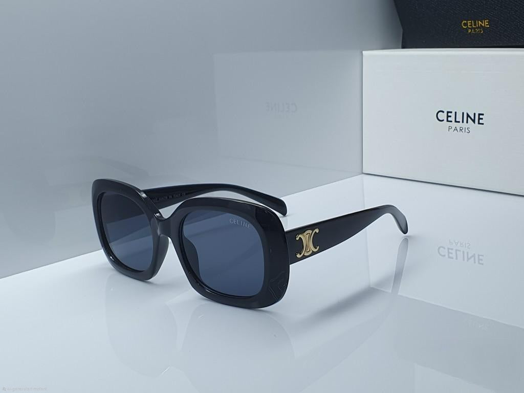 Celine Triomphe CL 2497 Oversized Sunglasses in Black Acetate