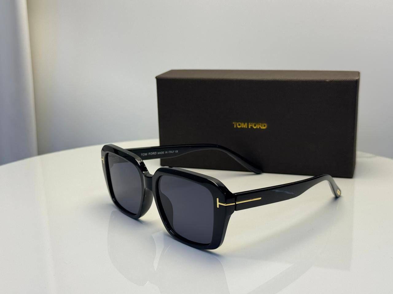 Tom Ford Fausto Square Sunglasses in Shiny Black