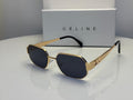 Celine Triomphe Metal 01 Sunglasses in Gold/Smoke