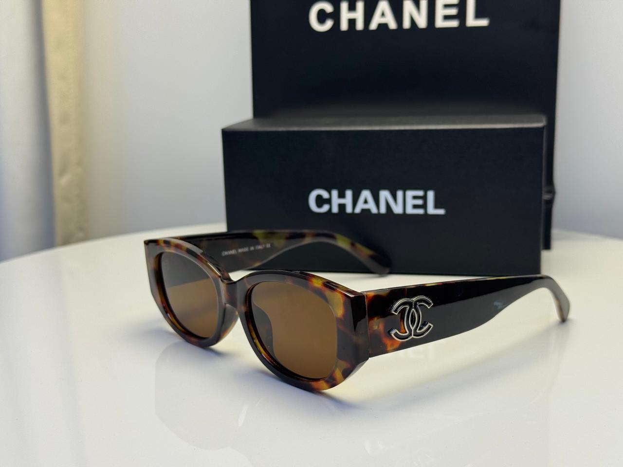 Chanel Classic CC Logo Tortoise Sunglasses