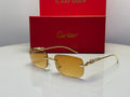 Cartier Panthère de Cartier Rectangular Sunglasses (Gold/Orange Gradient)