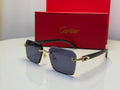 Cartier Panthère de Cartier Rimless Sunglasses (Gold/Grey/Black)