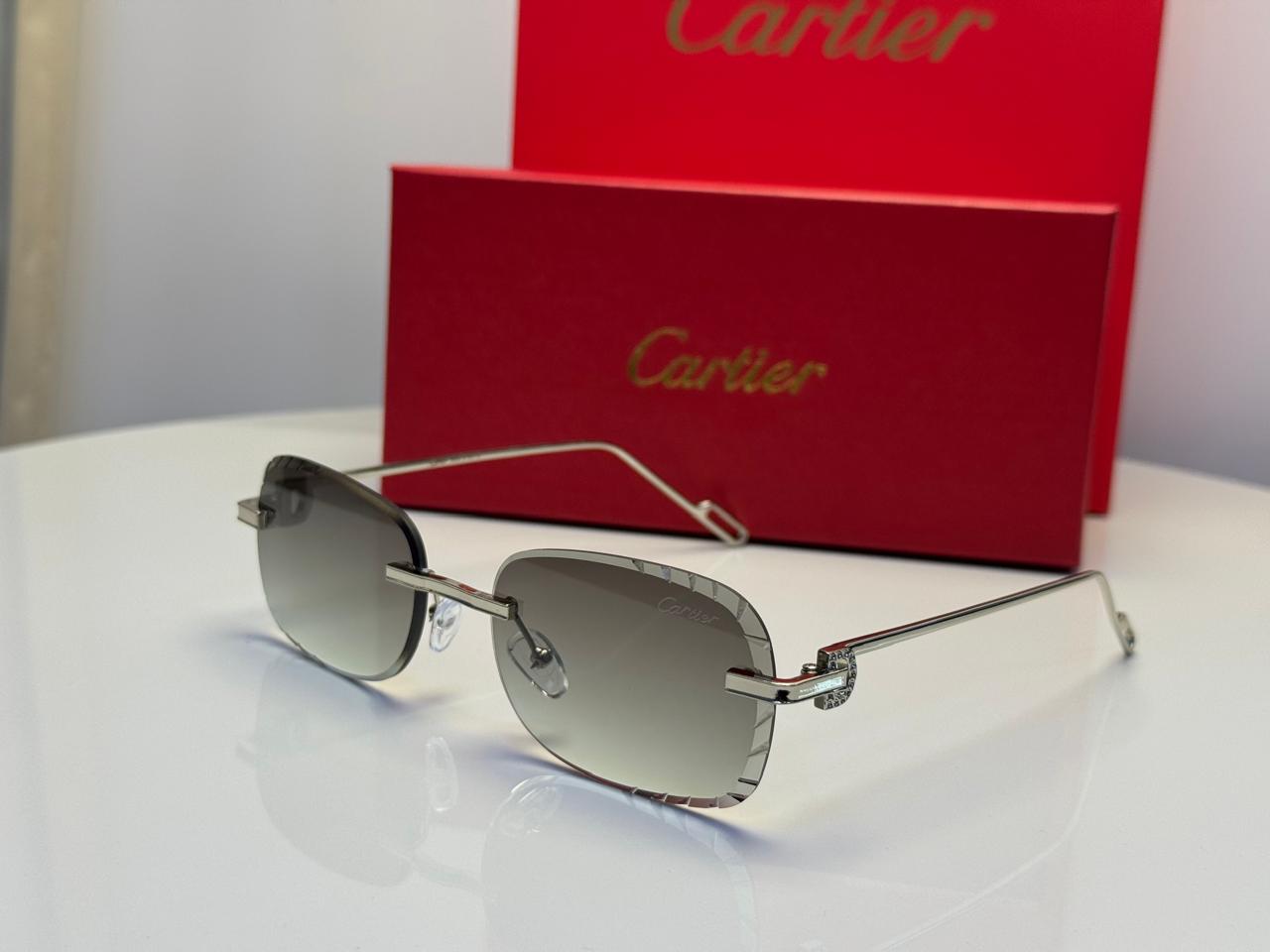 C de Cartier Sunglasses (Platinum/Silver Finish)