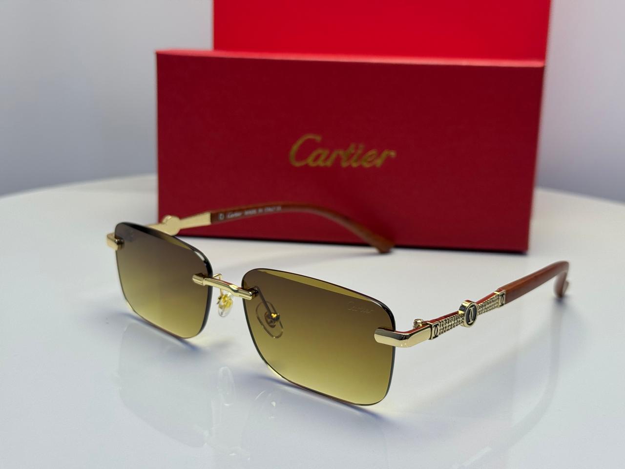 Première de Cartier Sunglasses (Gold/Brown)