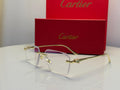 Cartier Panthère de Cartier Rimless Eyewear (Gold/Clear)