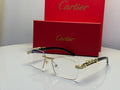 Cartier Panthère de Cartier Rimless Eyewear (Gold/Clear-Black)