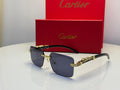 Cartier Panthère de Cartier Rimless Sunglasses (Gold/Grey-Black)