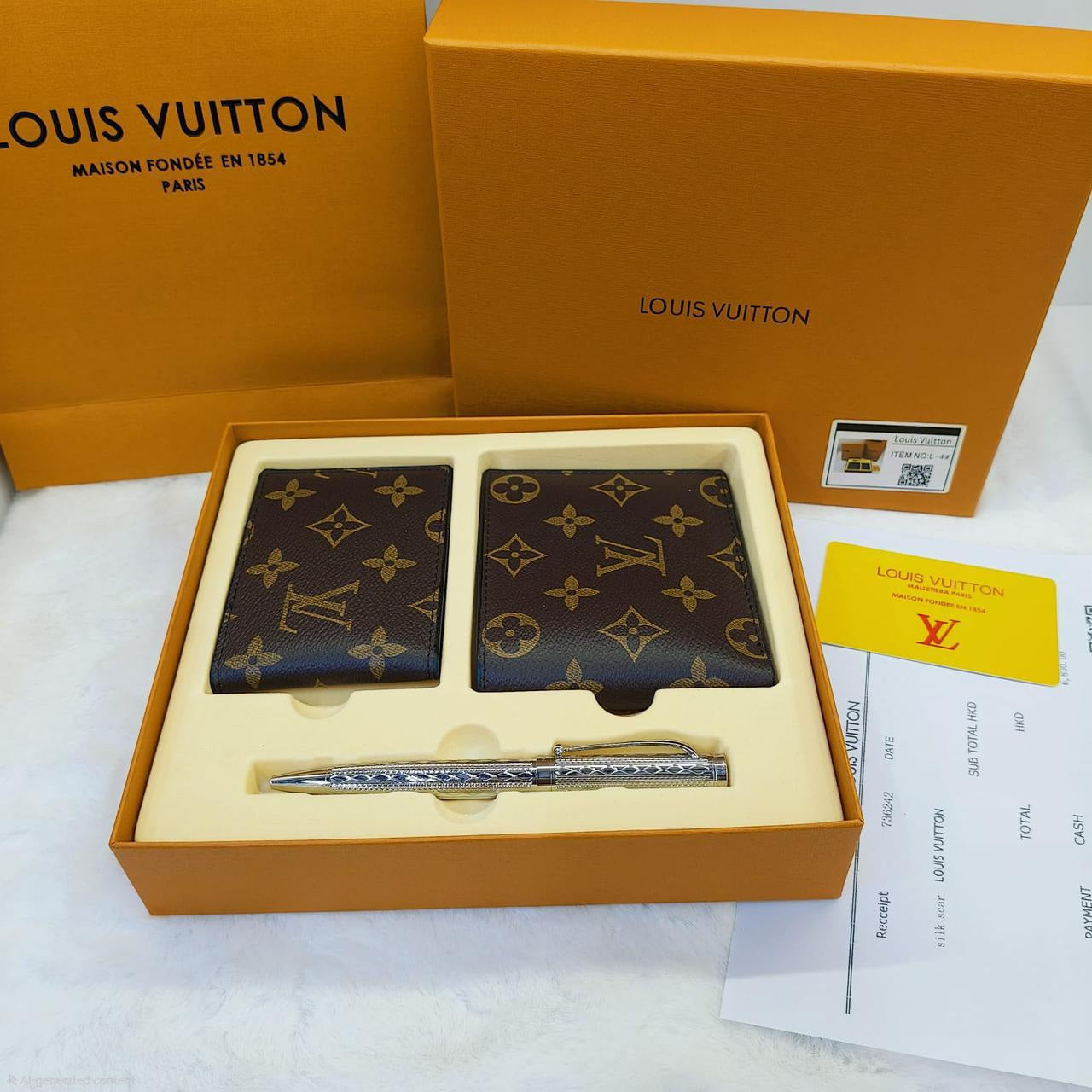 Louis Vuitton Monogram Canvas Wallet & Accessory Set