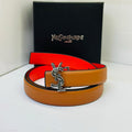 Saint Laurent Monogram Belt (Tan/Orange)