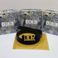 Dior Logo Letter Belt (Black/Gold)