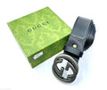Gucci Interlocking G Belt (Black/Gunmetal)