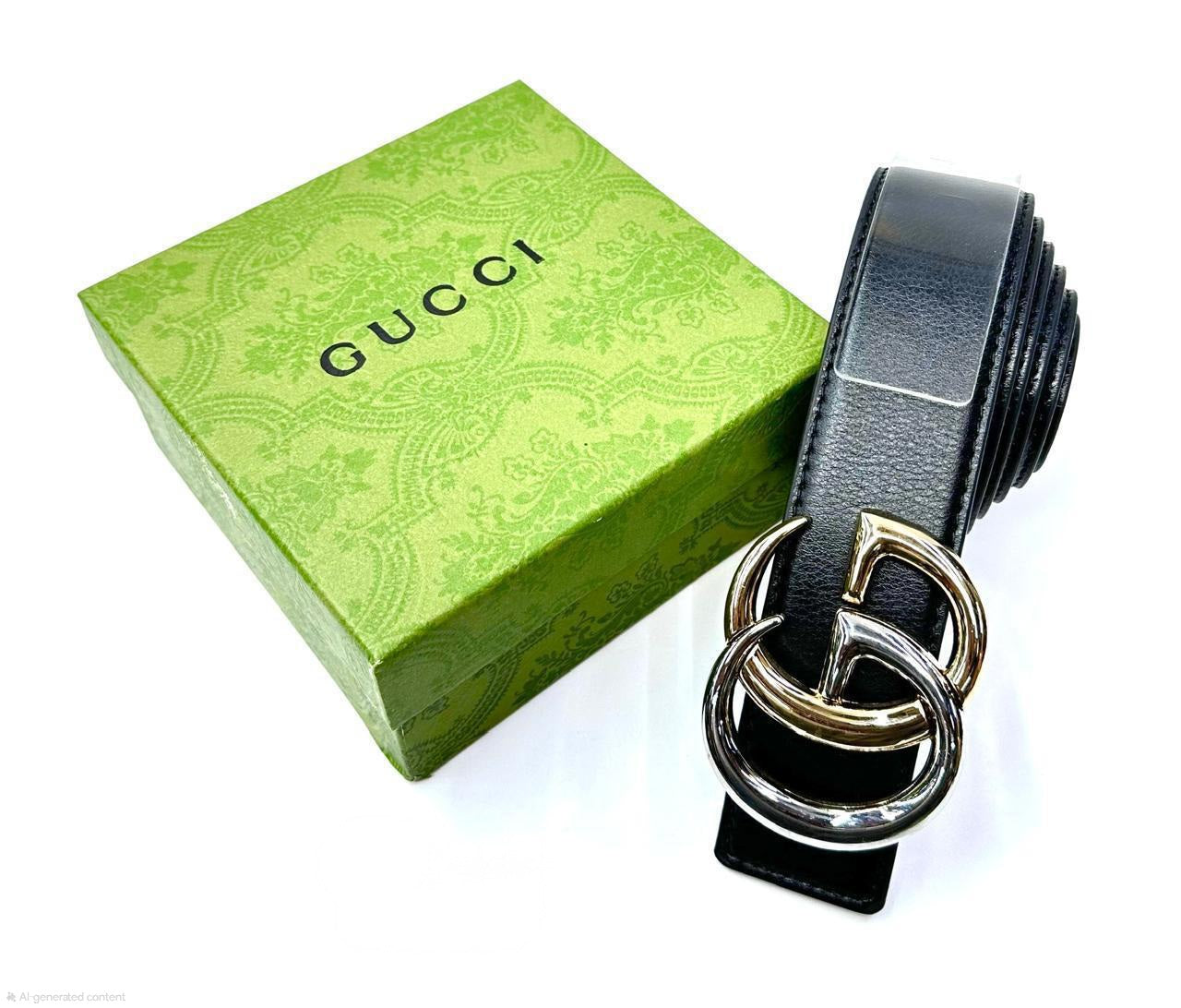 Gucci Interlocking G Belt (Black with Silver & Gold Mixed Hardware)