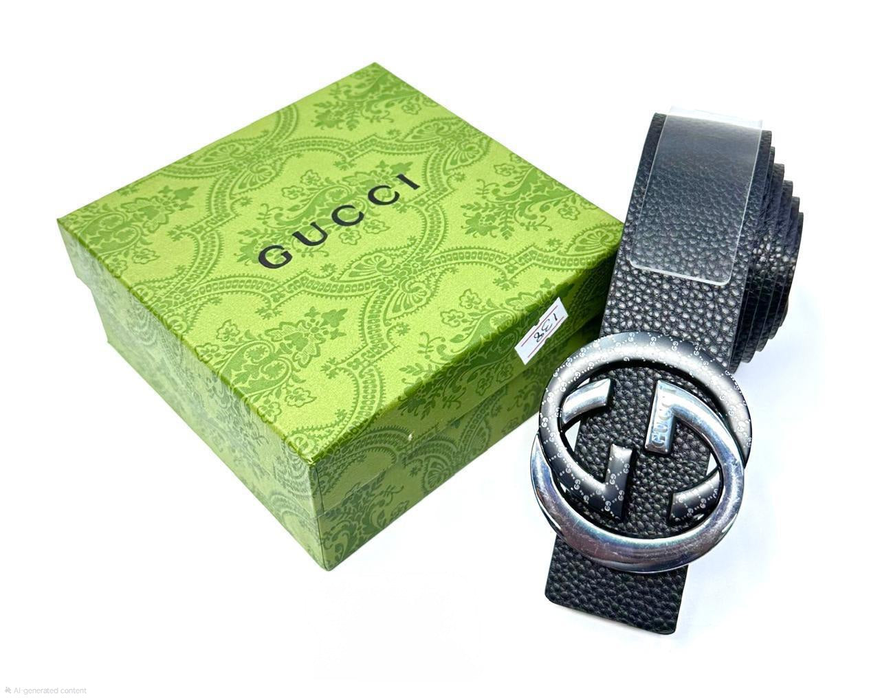 Gucci Blondie Interlocking G Belt (Black/Silver & Black Engraved)