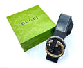 Gucci Blondie Interlocking G Belt (Black/Gold & Black Engraved)