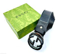 Gucci Interlocking G Belt (Black/Polished Gunmetal)