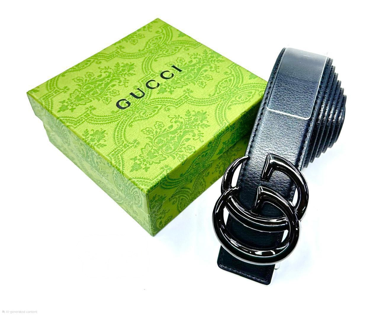 Gucci Interlocking G Belt (Black/Black Chrome)