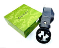 Gucci Interlocking G Belt (Black/Black Enamel)