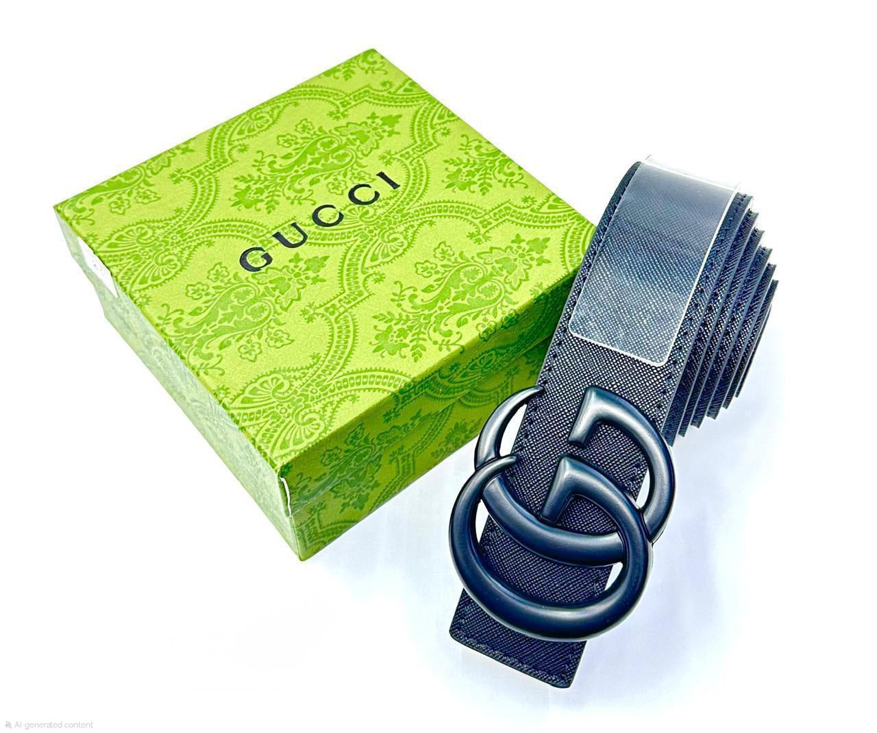 Gucci Interlocking G Belt (Navy Blue/Matte Blue)