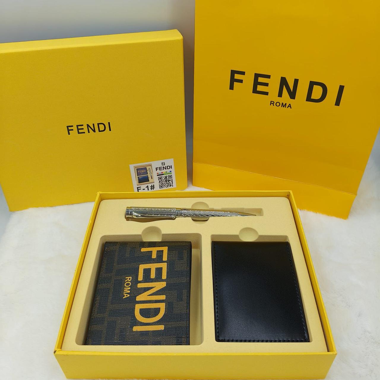 Fendi Roma Accessory Gift Set (Tobacco/Black)