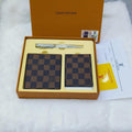 Louis Vuitton Damier Ebene Wallet & Card Holder Gift Set (Brown)
