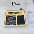 Dior Oblique Wallet & Card Holder Gift Set (Blue/Beige)