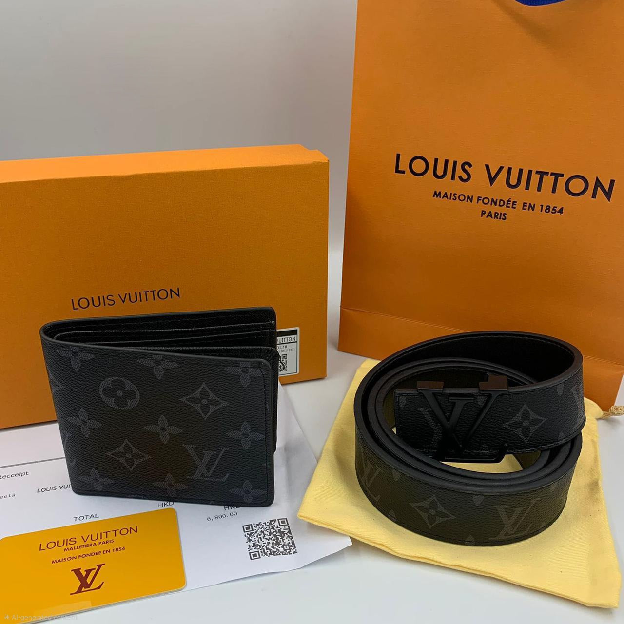 Louis Vuitton Monogram Eclipse Accessory Set (Black/Grey)