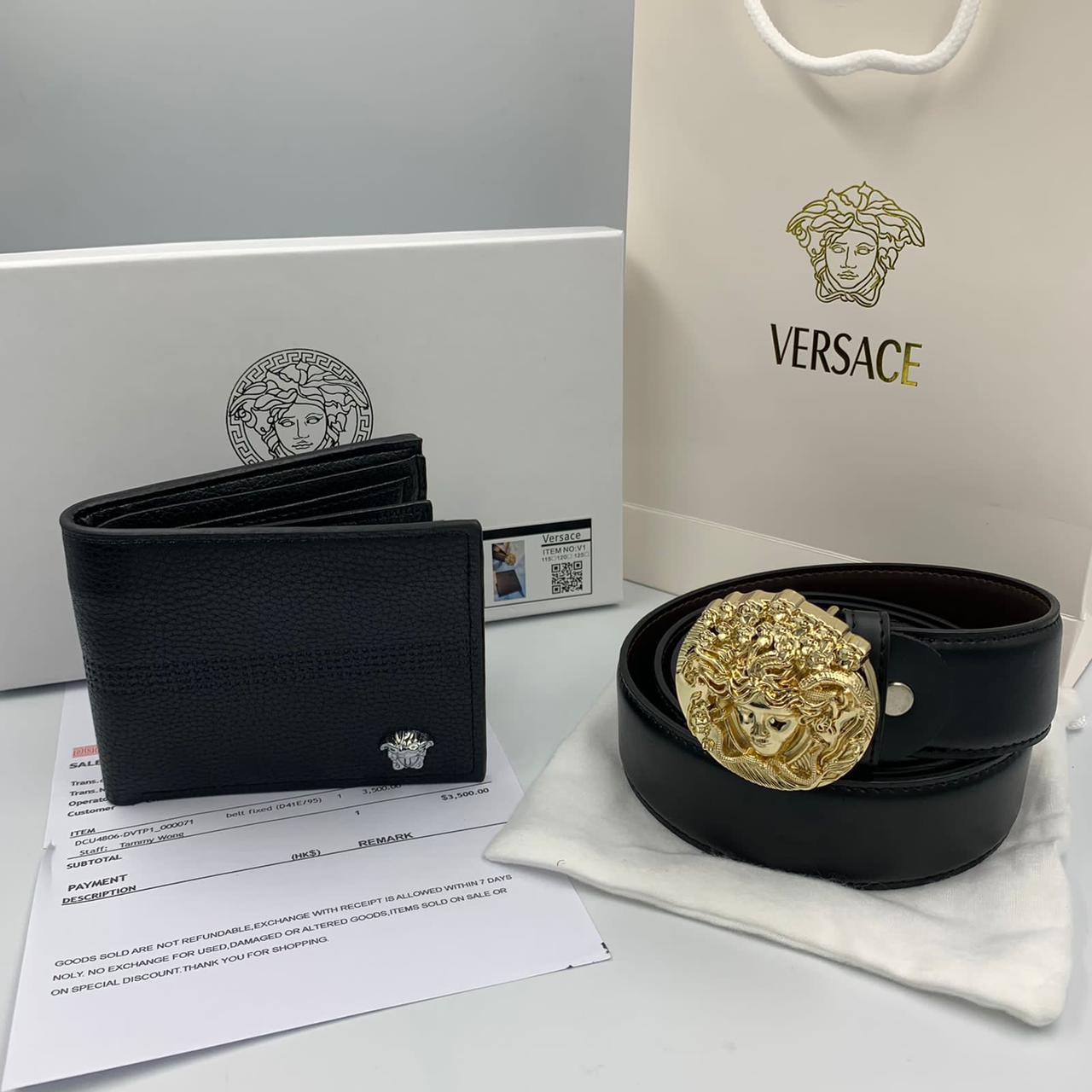 Versace Medusa Head Accessory Set (Black/Gold)