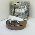 Dior 30 Montaigne Belt (Taupe/White)