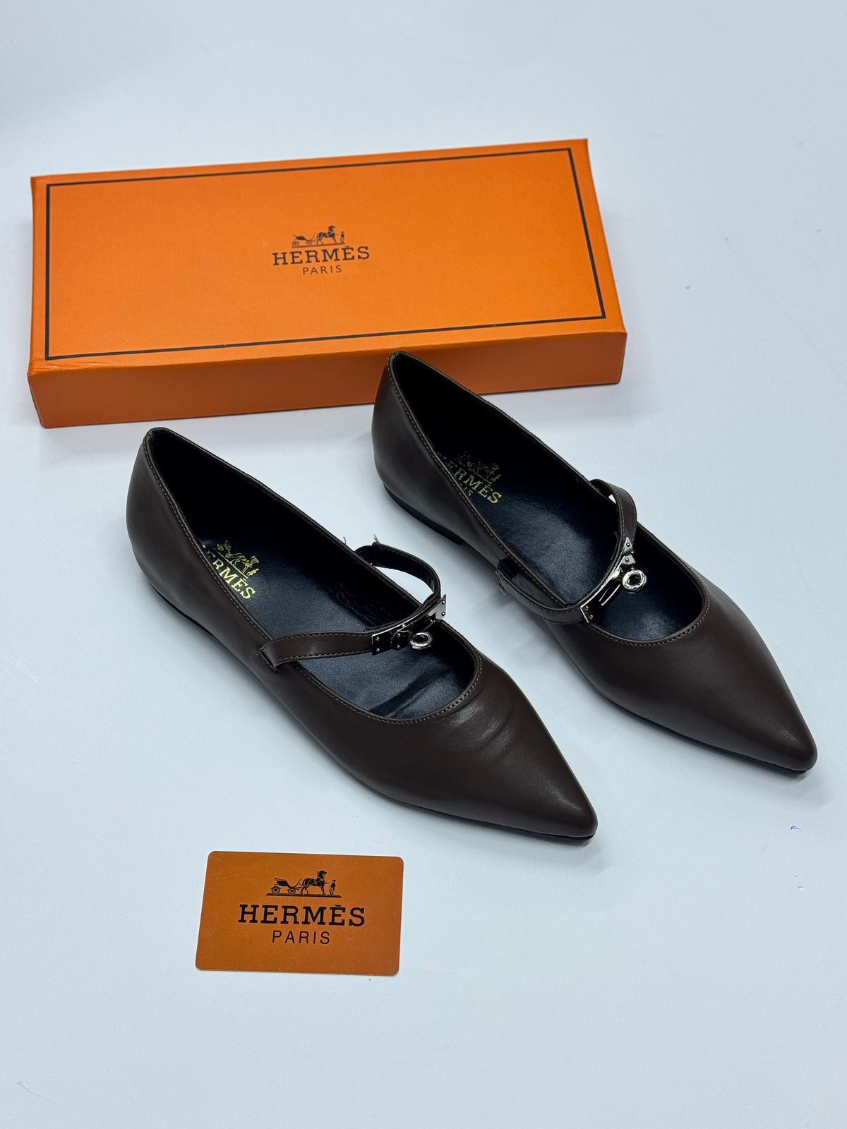 Hermès Neo Ballerinas (Chocolate Brown)