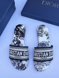 Dior Dway Slide (Black Toile de Jouy Sauvage)