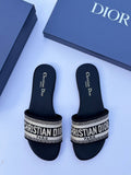 Dior Dway Slide (Deep Blue/White)