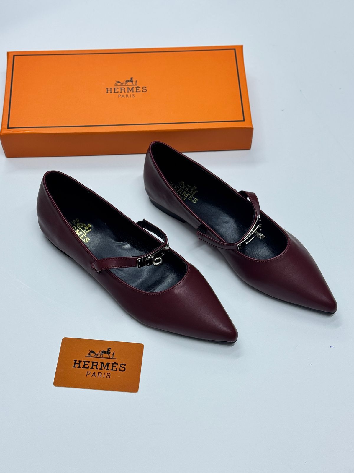 Hermès Neo Ballerinas (Burgundy)