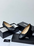 Chanel Ballet Flats (Black Lambskin)