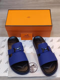 Hermès Chypre Sandal (Bleu Royal / Noir)