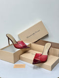 Gianvito Rossi Metropolis Mules (Burgundy/Red)