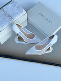 Jimmy Choo Ixia 95 Mesh Pumps (White)