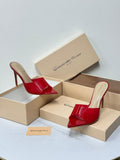 Gianvito Rossi Ribbon Mules (Red)