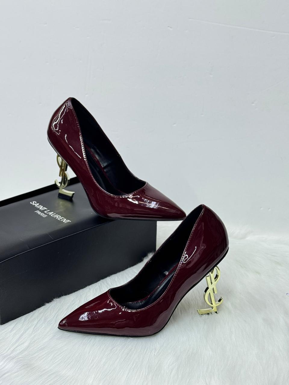 Saint Laurent Opyum Pumps (Burgundy/Bordeaux)