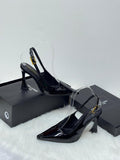 Saint Laurent Dive Slingback Pumps (Black)